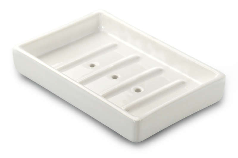 Bild Seifenschale weiss eckig schlicht Seifenschale weiss eckig schlicht cover