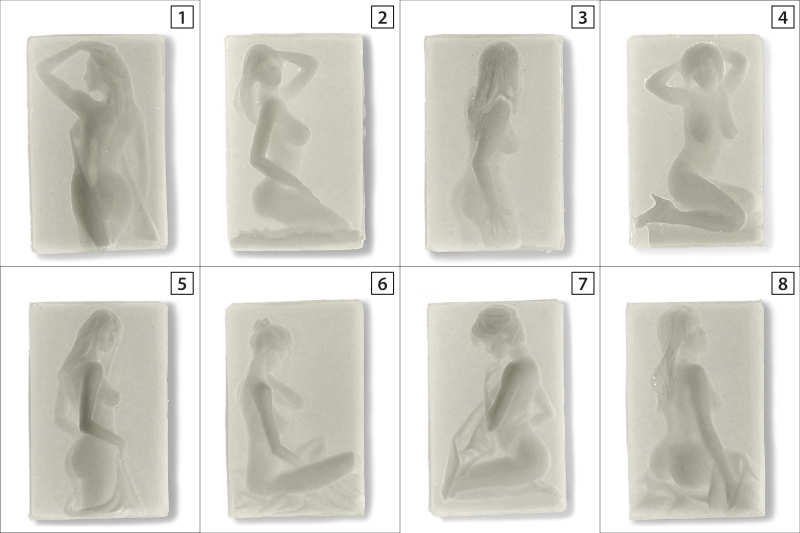 Silikon-Einleger Waschweiber, Set mit Nr. 1 bis Nr. 8 Silikon-Einleger Waschweiber, Set mit Nr. 1 bis Nr. 8