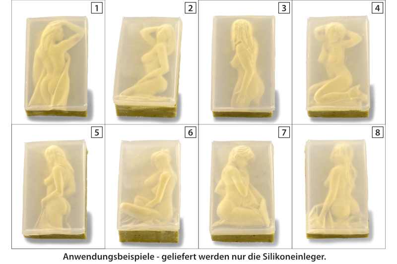 Silikon-Einleger Waschweiber, Set mit Nr. 1 bis Nr. 8