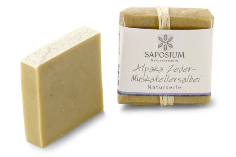 bild Alpakaseife Zeder-Muskatellersalbei gross Alpakaseife Zeder-Muskatellersalbei