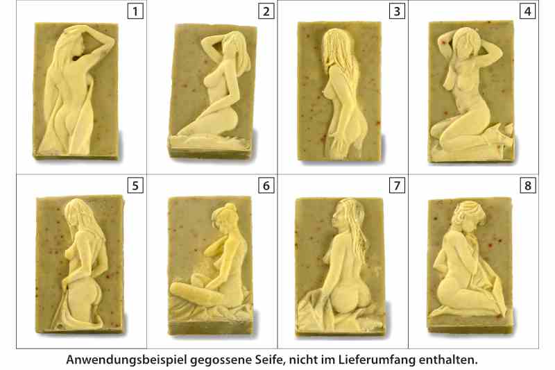 Silikon-Einleger Waschweiber, Set mit Nr. 1 bis Nr. 8